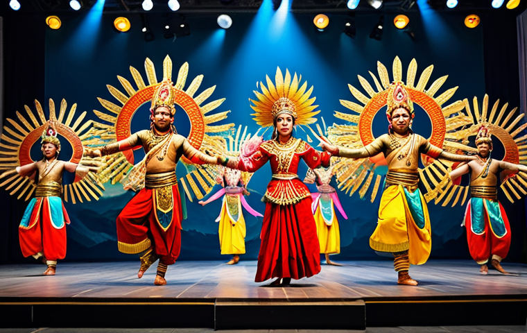 태국의 역사적 사건 - A bustling Thai street food market, vendors in traditional clothing, colorful stalls with various di...