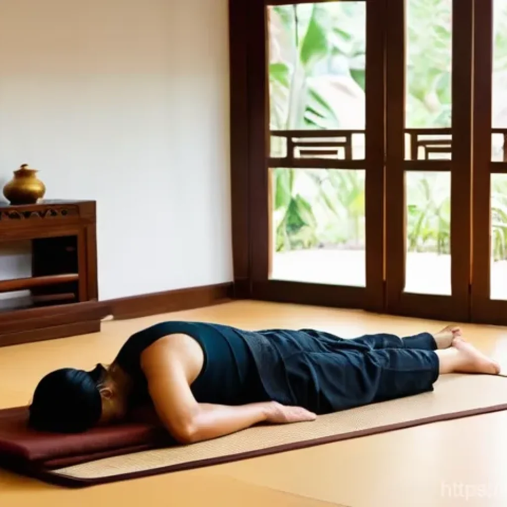 태국의 전통 치유법 - **Traditional Thai Massage Session**
A serene and authentic depiction of a traditional Thai mass...