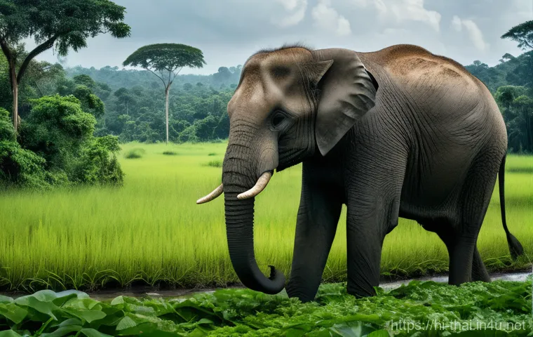 태국의 야생 생태 보호 - **Prompt 1: Threat of Habitat Loss for Thai Elephants**
    A poignant image featuring a majestic ad...