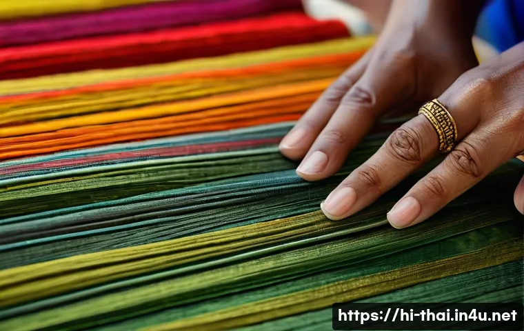 태국의 실크 산업 - Image Prompt 1: The Art of Thai Silk Weaving**